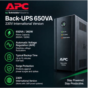 APC Back-UPS 650VA, 230V International Version | Accessories - Image 3