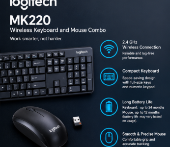 Logitech MK220 Wireless Keyboard and Mouse Combo