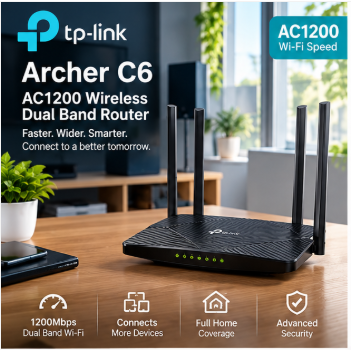 TP-Link Archer C6 AC1200 Wireless Dual Band Router