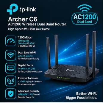 TP-Link Archer C6 AC1200 Wireless Dual Band Router - Image 3