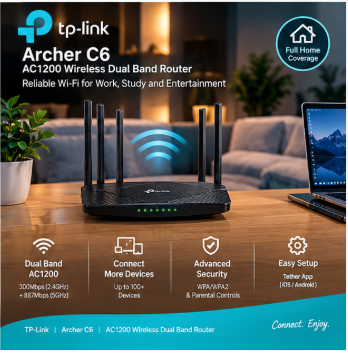 TP-Link Archer C6 AC1200 Wireless Dual Band Router - Image 2